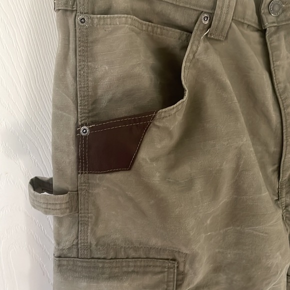 Wrangler work wear mens 36/32 color Loden carpenter styled TALLS COTTON - Picture 4 of 16